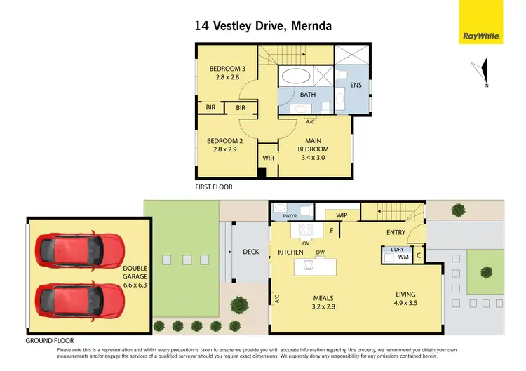 Floorplan of Homely townhouse listing, 14 Vestley Drive, Mernda VIC 3754