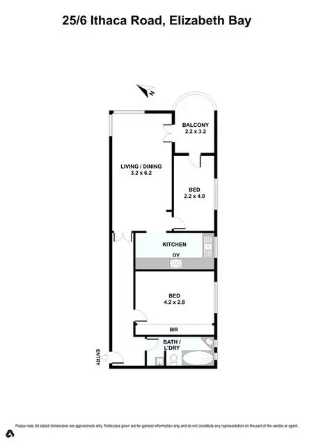 Floorplan of Homely apartment listing, 25/6-8 Ithaca Road, Elizabeth Bay NSW 2011