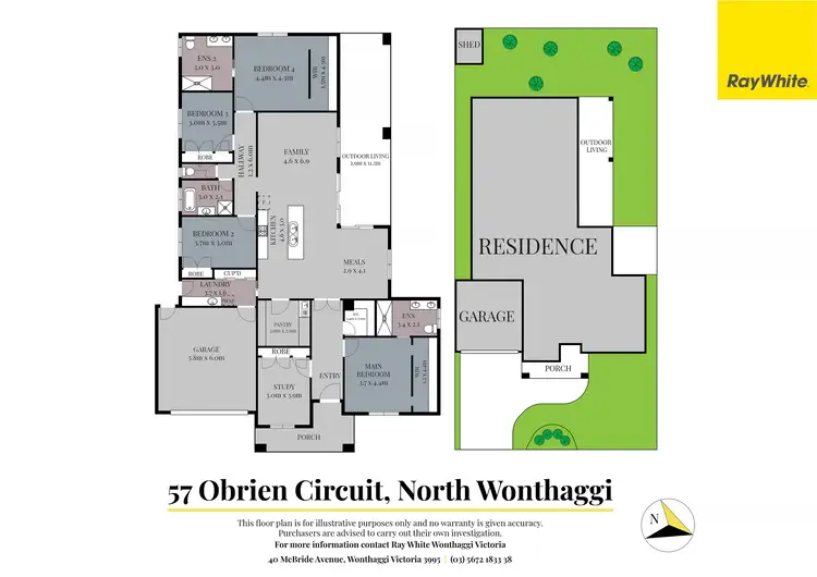 Floorplan of Homely house listing, 57 O'Brien Circuit, Wonthaggi VIC 3995