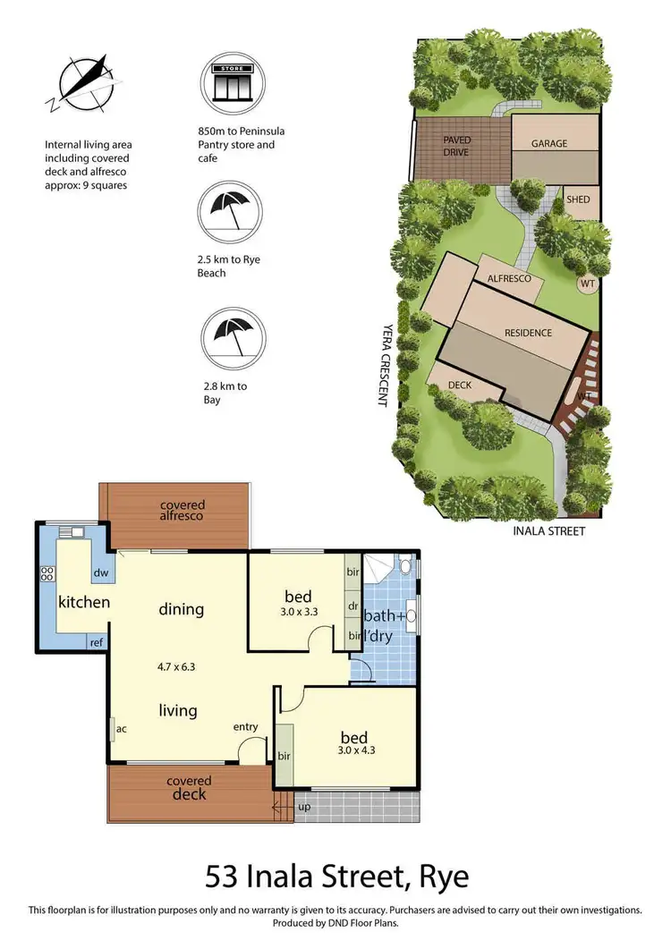 Floorplan of Homely house listing, 53 Inala Street, Rye VIC 3941