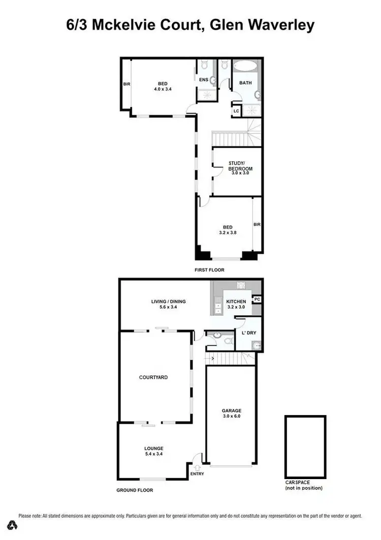 Floorplan of Homely unit listing, 6/3 McKelvie Court, Glen Waverley VIC 3150