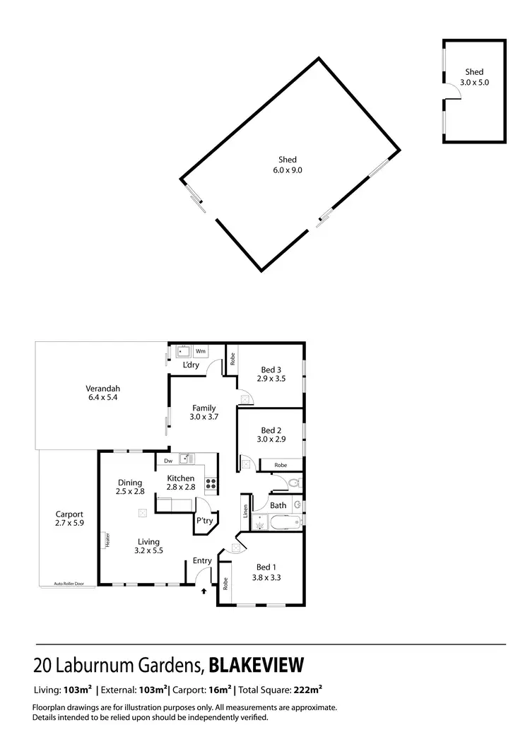 Floorplan of Homely house listing, 20 Laburnum Gardens, Blakeview SA 5114