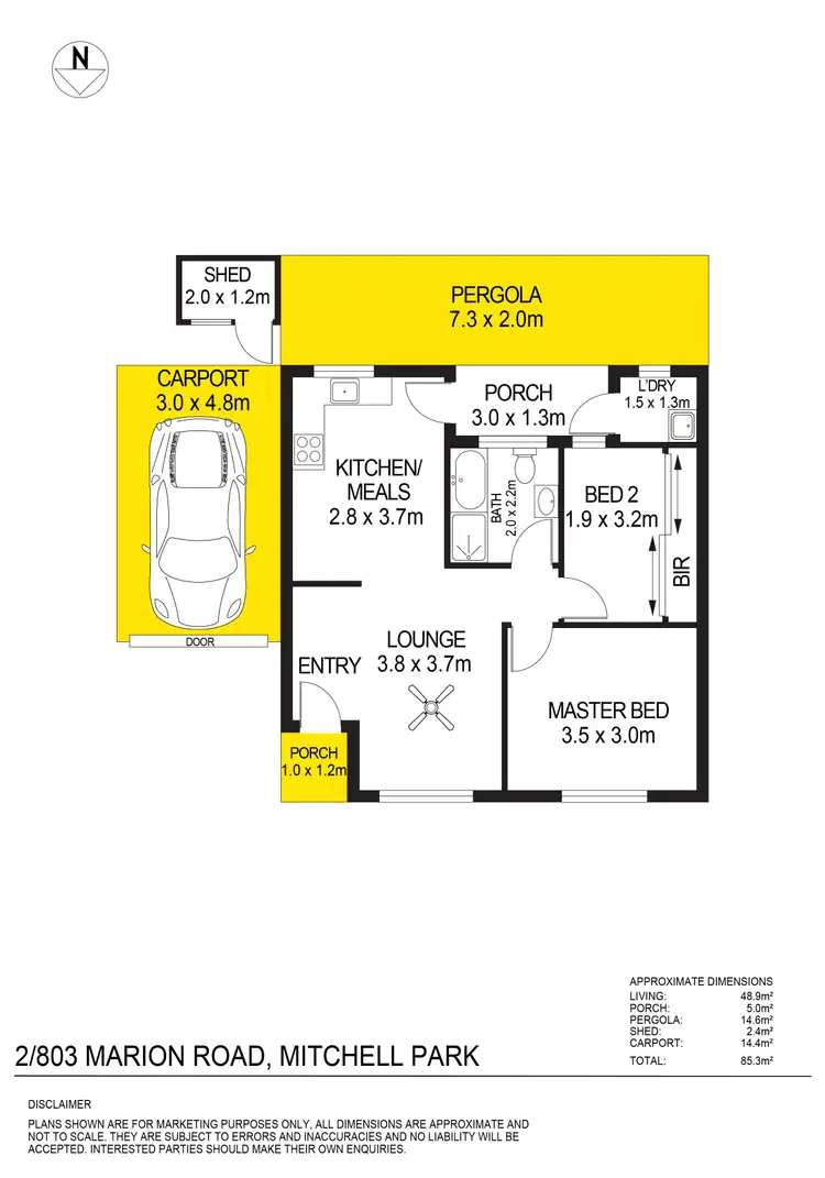 Floorplan of Homely house listing, 2/803 Marion Road, Mitchell Park SA 5043