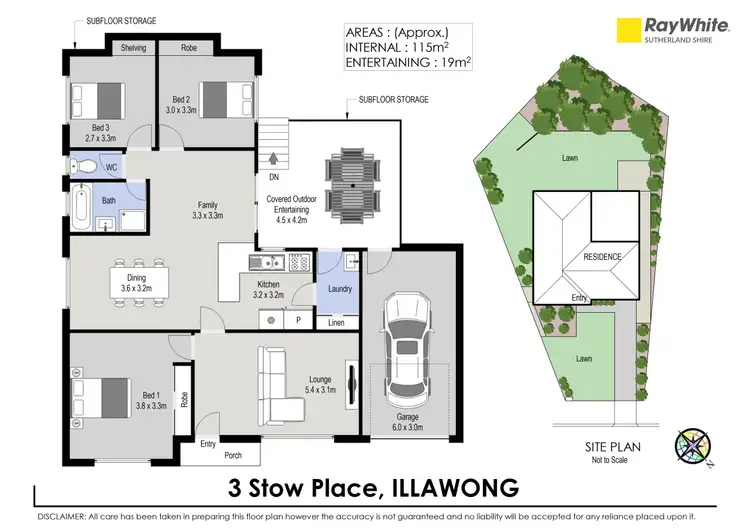 Floorplan of Homely house listing, 3 Stow Place, Illawong NSW 2234