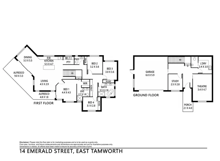 Floorplan of Homely other listing, 14 Emerald Avenue, Tamworth NSW 2340