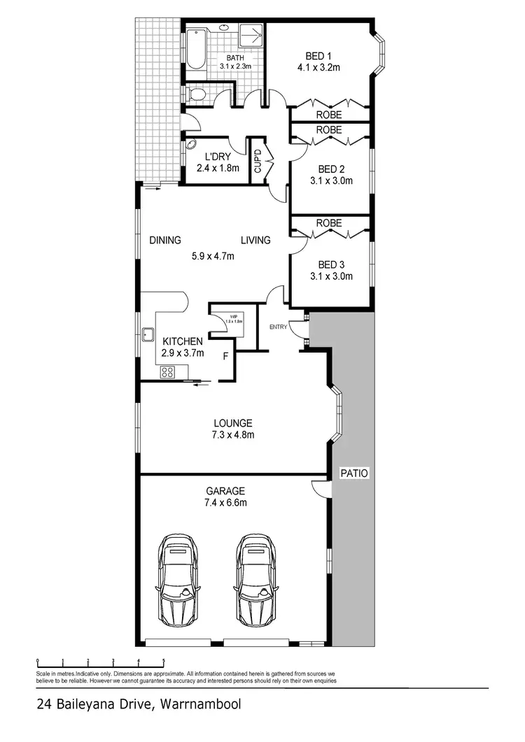 Floorplan of Homely house listing, 24 Baileyana Drive, Warrnambool VIC 3280