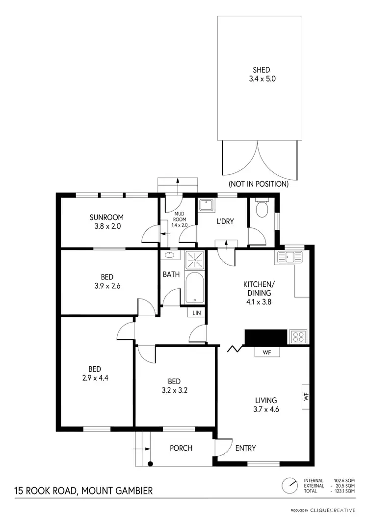 Floorplan of Homely house listing, 15 Rook Road, Mount Gambier SA 5290