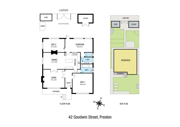 Floorplan of Homely house listing, 42 Goodwin Street, Preston VIC 3072