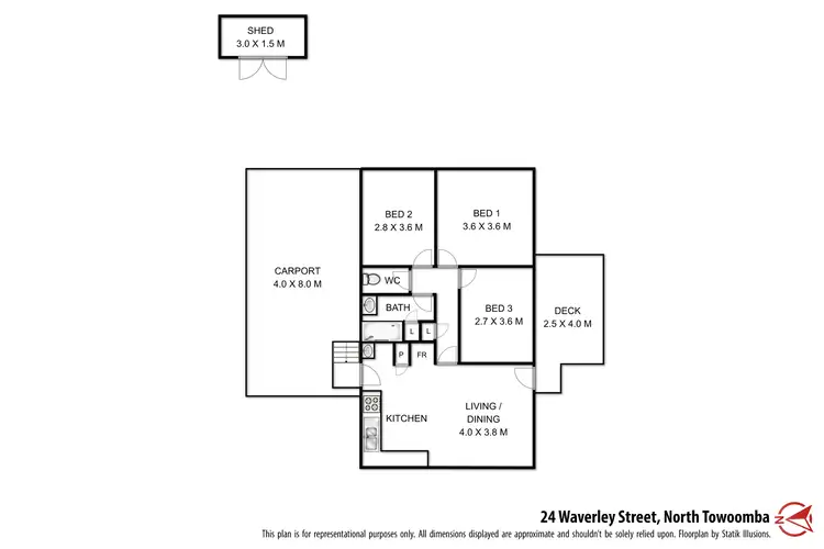 Floorplan of Homely house listing, 24 Waverley Street, North Toowoomba QLD 4350