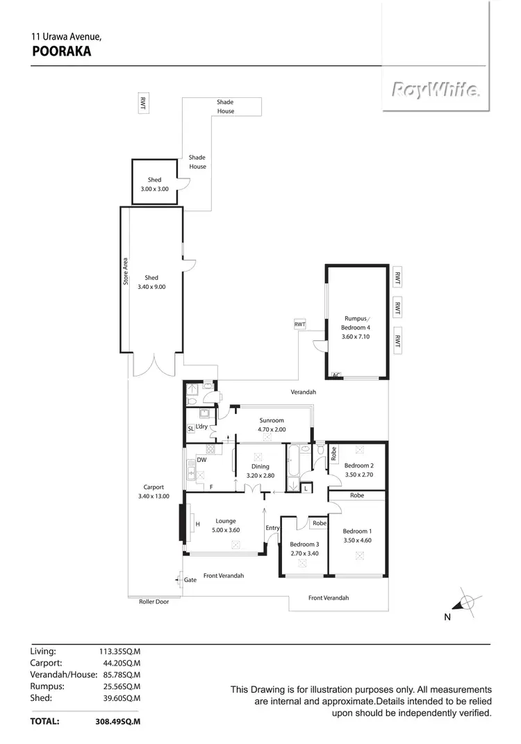 Floorplan of Homely house listing, 11 Urawa Avenue, Pooraka SA 5095
