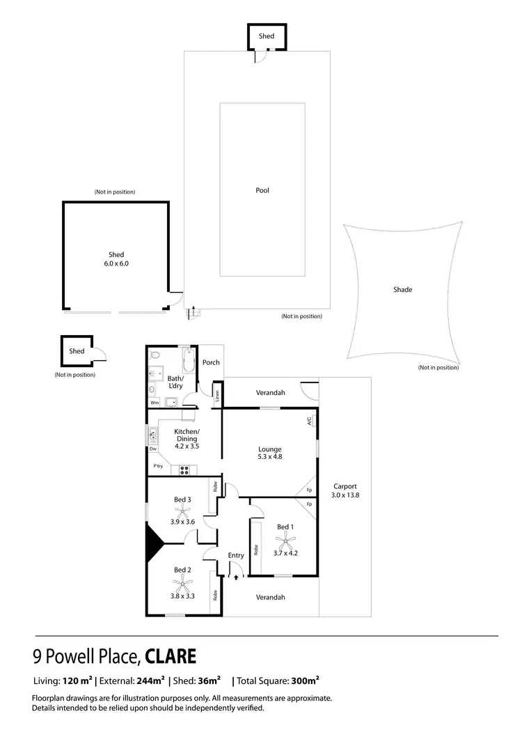 Floorplan of Homely house listing, 9 Powell Place, Clare SA 5453