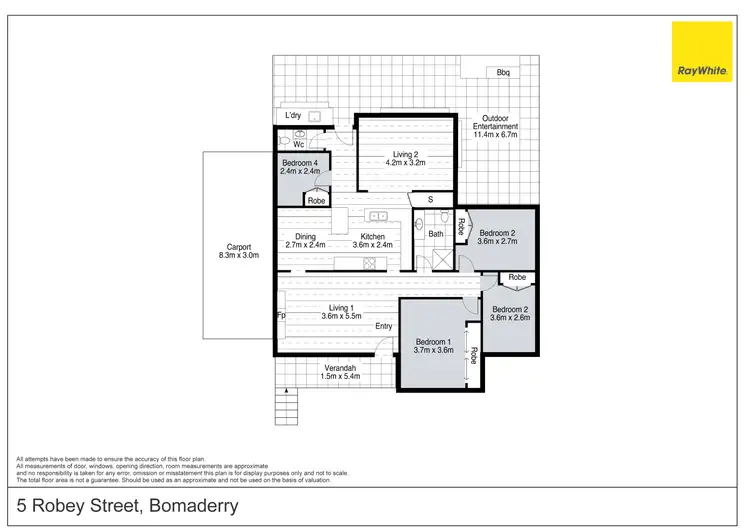Floorplan of Homely house listing, 5 Robey Street, Bomaderry NSW 2541