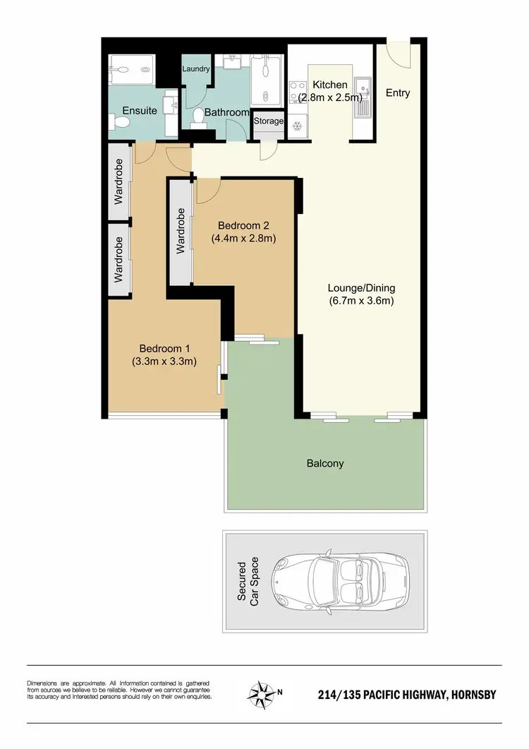 Floorplan of Homely apartment listing, 214/135-137 Pacific Highway, Hornsby NSW 2077