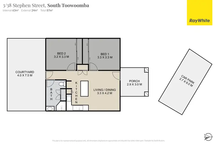 Floorplan of Homely unit listing, 3/38 Stephen Street, South Toowoomba QLD 4350