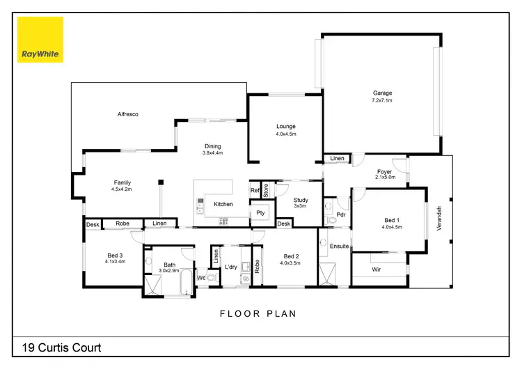 Floorplan of Homely house listing, 19 Curtis Court, Nagambie VIC 3608