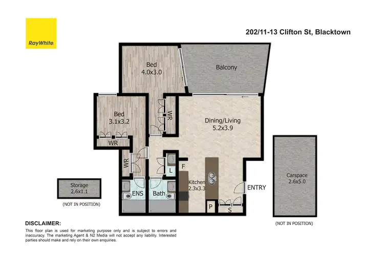 Floorplan of Homely apartment listing, 202/11-13 Clifton Street, Blacktown NSW 2148