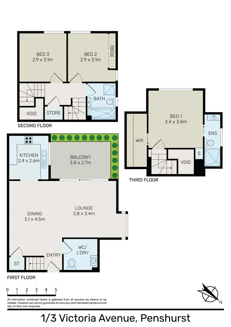 Floorplan of Homely townhouse listing, 1/3 Victoria Avenue, Penshurst NSW 2222