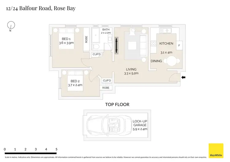 Floorplan of Homely apartment listing, 12/24 Balfour Road, Rose Bay NSW 2029