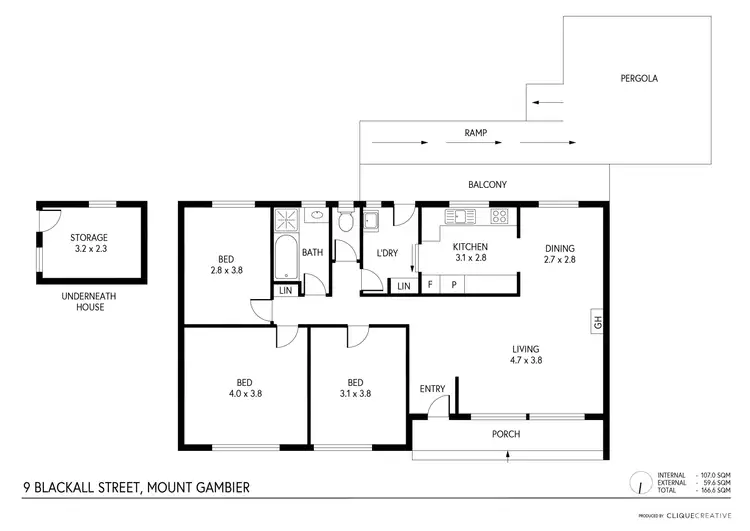Floorplan of Homely house listing, 9 Blackall Street, Mount Gambier SA 5290