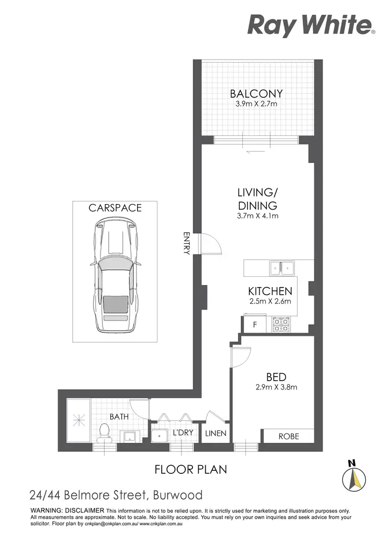 Floorplan of Homely apartment listing, 24/44 Belmore Street, Burwood NSW 2134