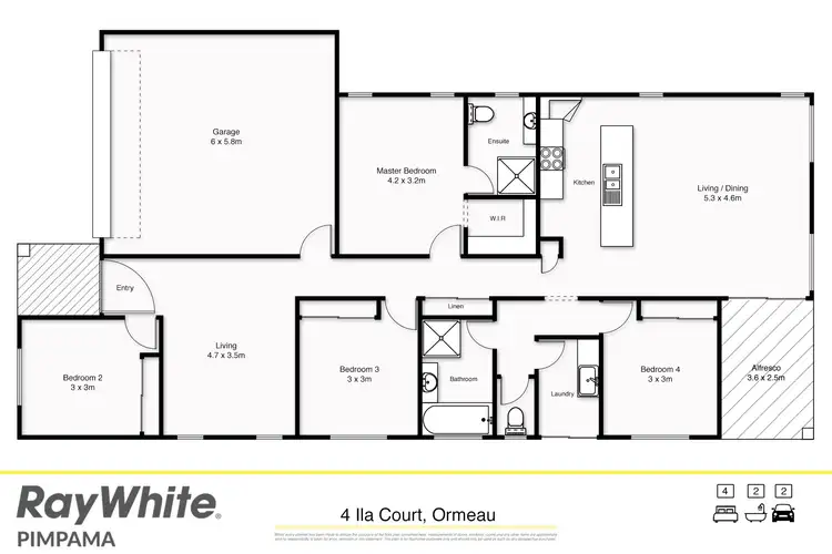 Floorplan of Homely house listing, 4 Ila Court, Ormeau QLD 4208