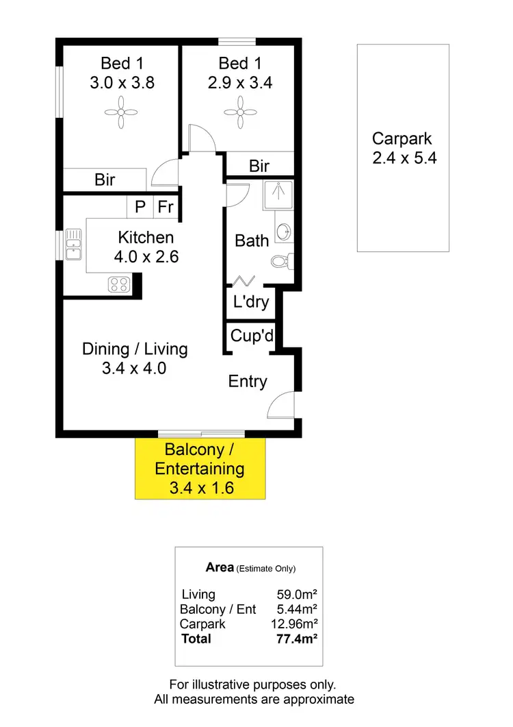 Floorplan of Homely other listing, 19/2 Alison Street, Glenelg North SA 5045
