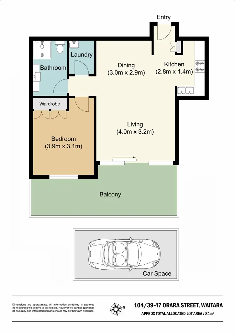 Floorplan of Homely apartment listing, 104/39-47 Orara Street, Waitara NSW 2077