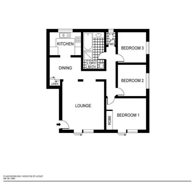 Floorplan of Homely unit listing, 2/1 Hybon Avenue, Queanbeyan East NSW 2620