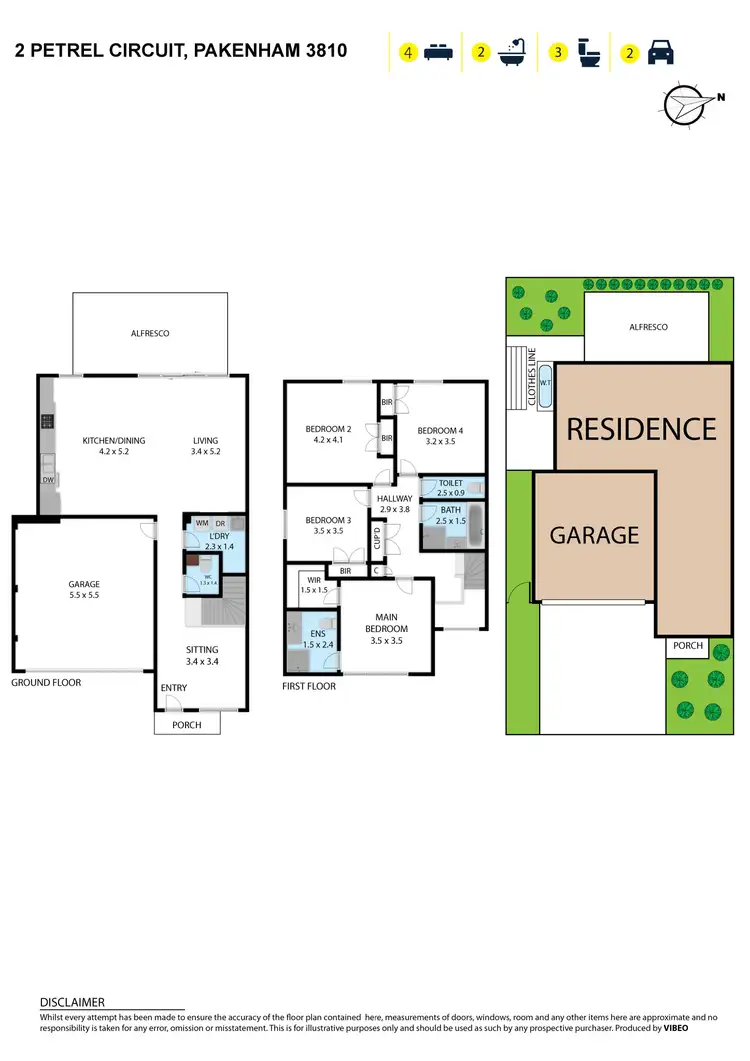 Floorplan of Homely house listing, 2 Petrel Circuit, Pakenham VIC 3810