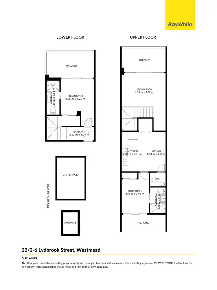 Floorplan of Homely apartment listing, 22/2-6 Lydbrook Street, Westmead NSW 2145