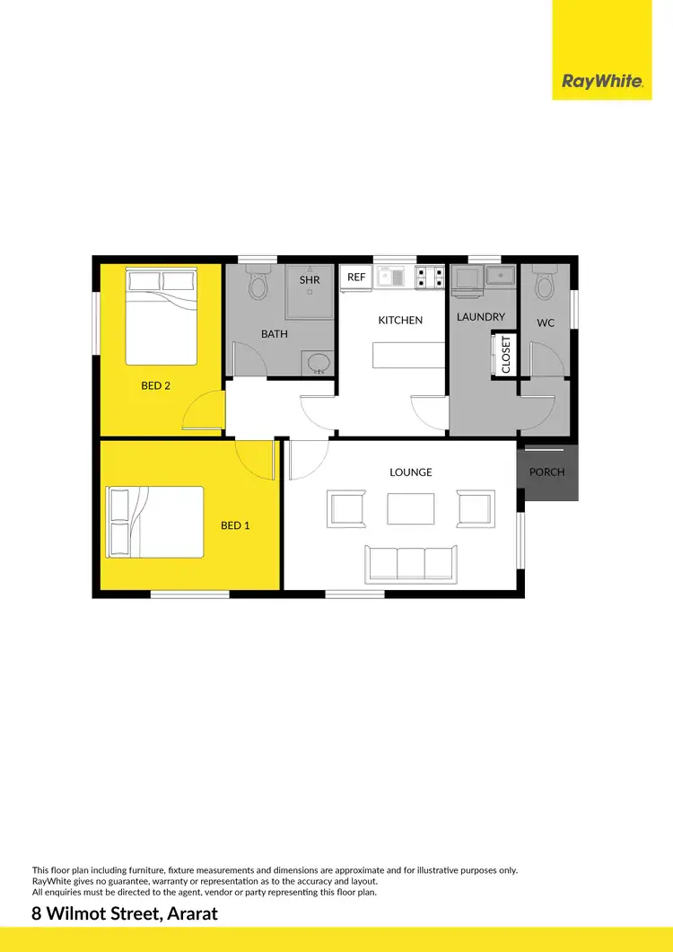 Floorplan of Homely house listing, 8 Wilmot Street, Ararat VIC 3377