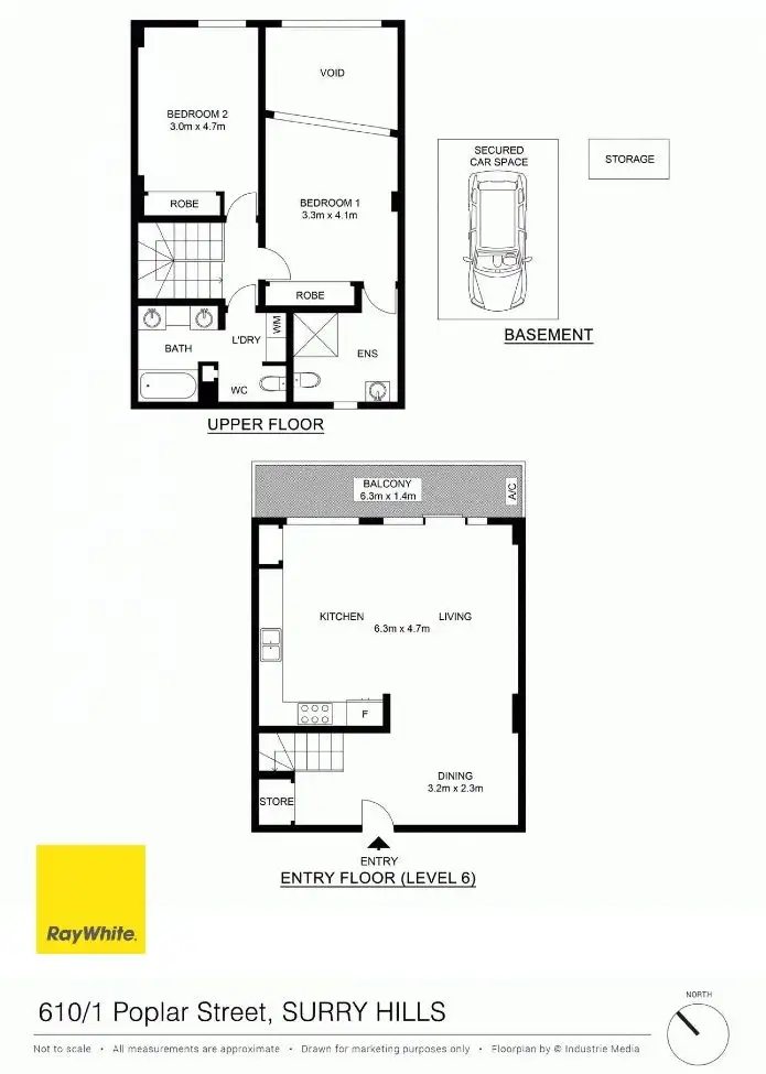 Floorplan of Homely unit listing, 610/1 Poplar Street, Surry Hills NSW 2010
