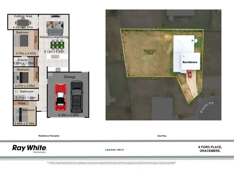 Floorplan of Homely house listing, 6 Ford Place, Gracemere QLD 4702
