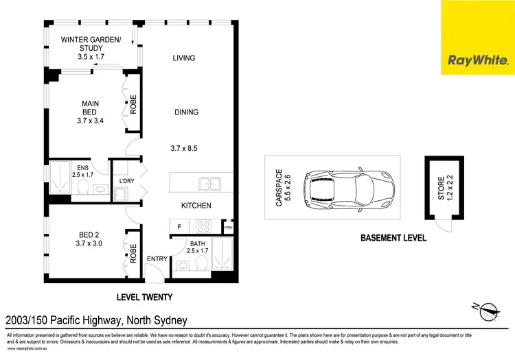 Floorplan of Homely unit listing, 2003/150 Pacific Highway, North Sydney NSW 2060