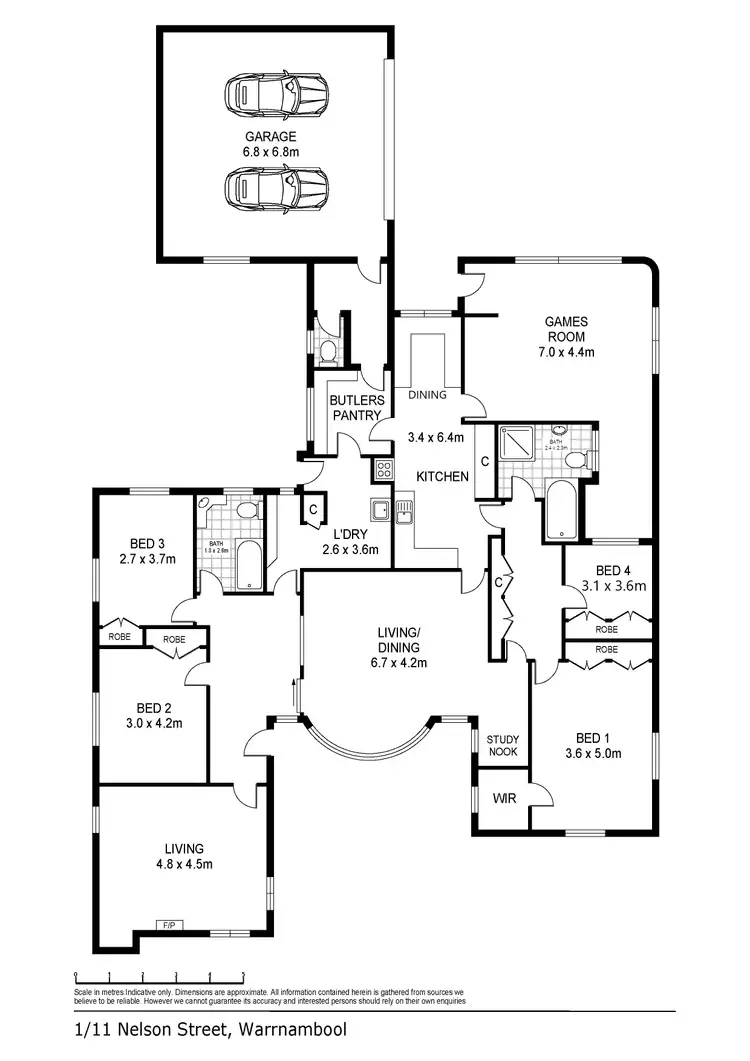 Floorplan of Homely house listing, 1/11 Nelson Street, Warrnambool VIC 3280
