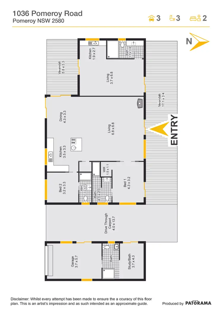 Floorplan of Homely rural property listing, 1036 Pomeroy Road, Goulburn NSW 2580