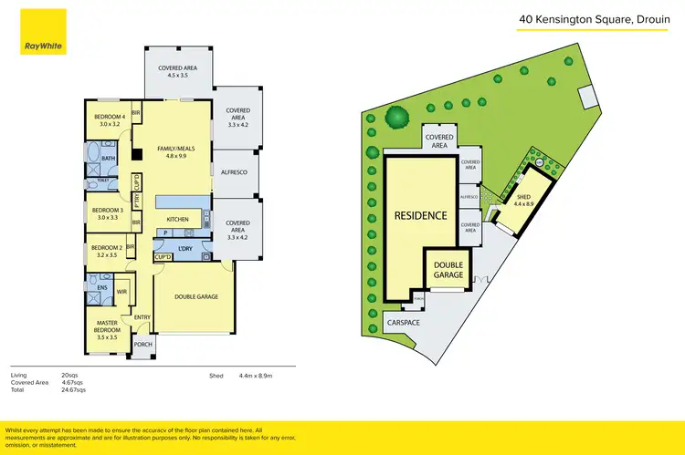 Floorplan of Homely house listing, 40 Kensington Square, Drouin VIC 3818