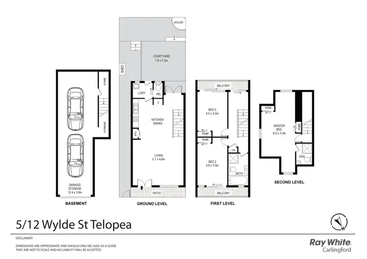 Floorplan of Homely townhouse listing, 5/12 Wylde Street, Telopea NSW 2117