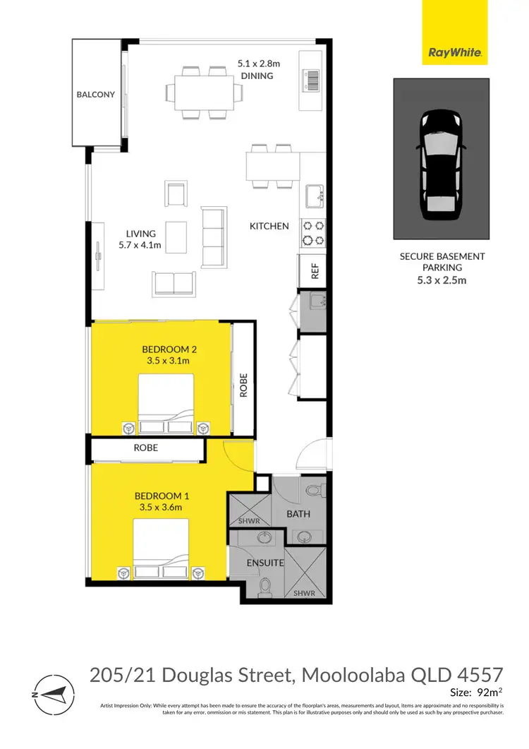 Floorplan of Homely unit listing, 205/21 Douglas Street, Mooloolaba QLD 4557