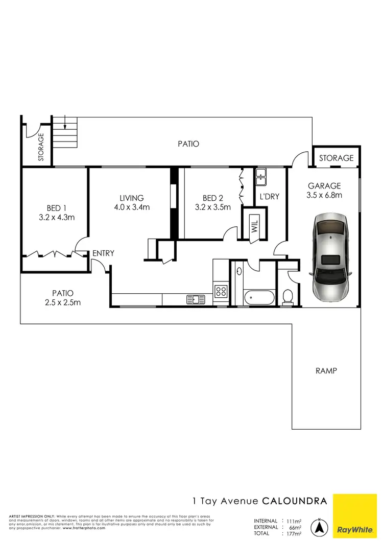 Floorplan of Homely house listing, 1 Tay Avenue, Caloundra QLD 4551