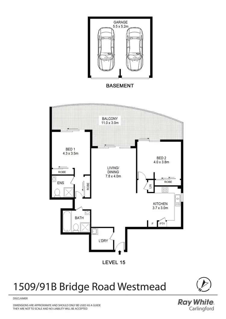 Floorplan of Homely apartment listing, 1509/91b Bridge Road, Westmead NSW 2145