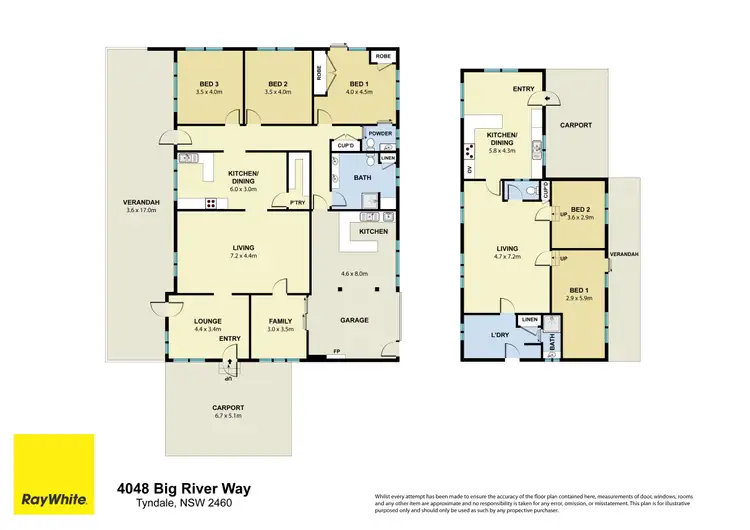 Floorplan of Homely rural property listing, 4048 Big River Way, Tyndale NSW 2460