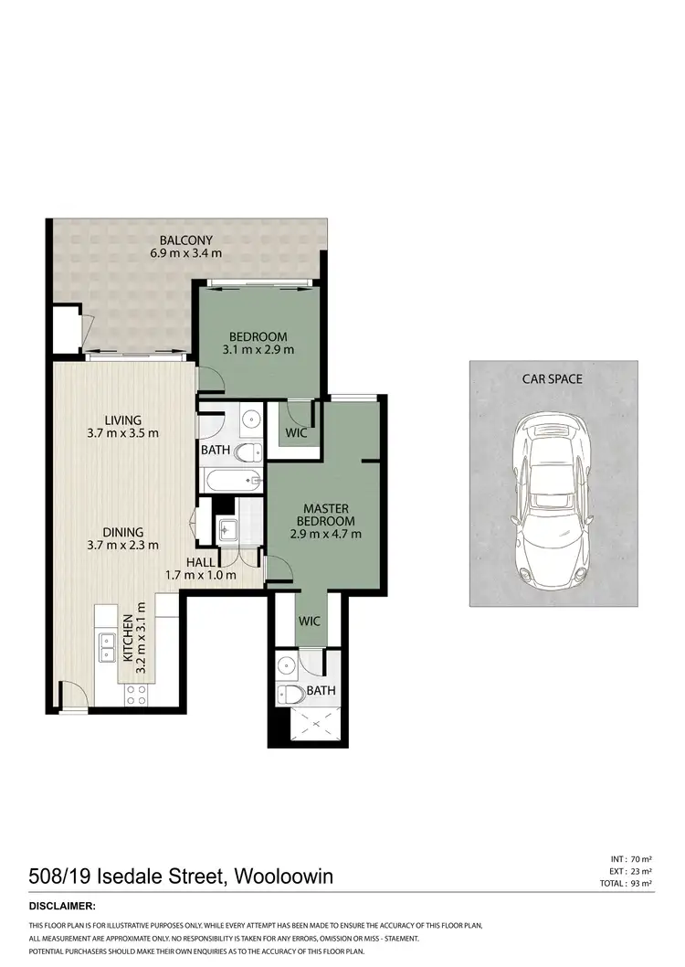 Floorplan of Homely unit listing, 508/19 Isedale Street, Wooloowin QLD 4030