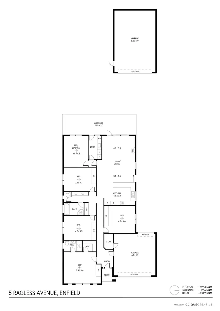 Floorplan of Homely house listing, 5 Ragless Avenue, Enfield SA 5085