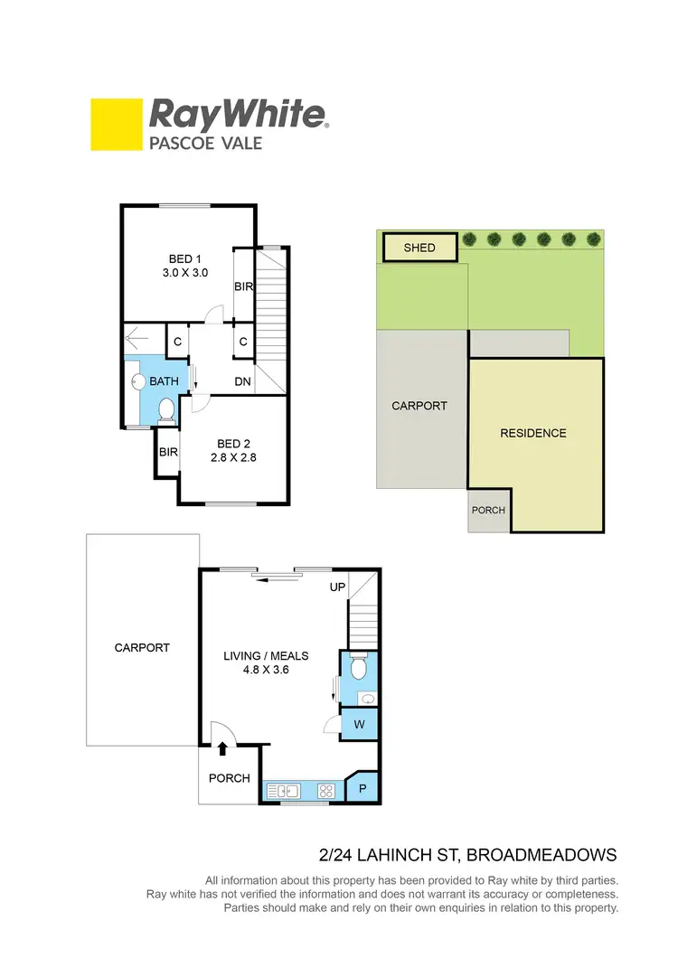 Floorplan of Homely townhouse listing, 2/24 Lahinch Street, Broadmeadows VIC 3047