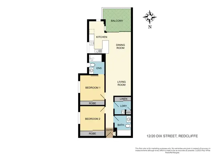 Floorplan of Homely apartment listing, 12/20 Dix Street, Redcliffe QLD 4020