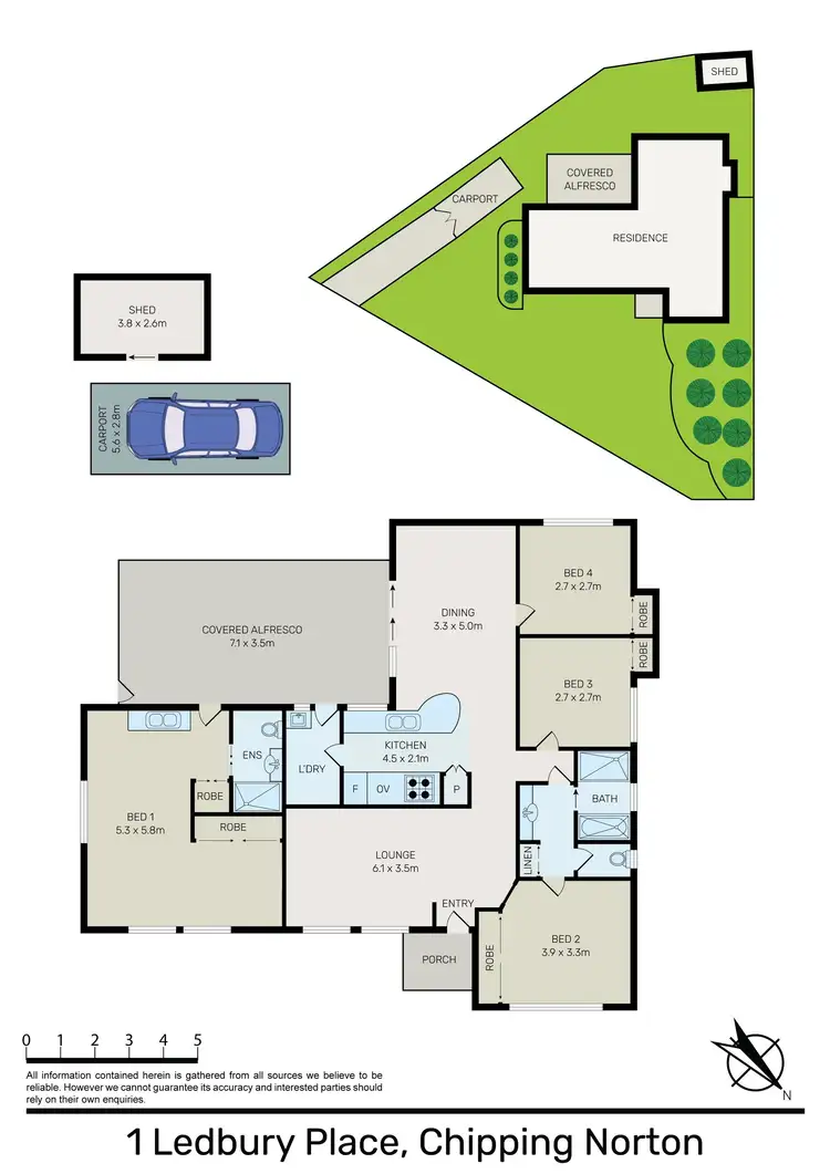 Floorplan of Homely house listing, 1 Ledbury Place, Chipping Norton NSW 2170