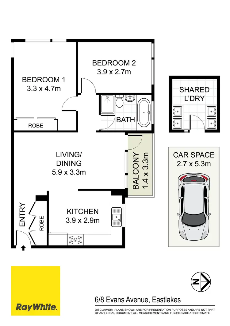 Floorplan of Homely apartment listing, 6/8 Evans Avenue, Eastlakes NSW 2018