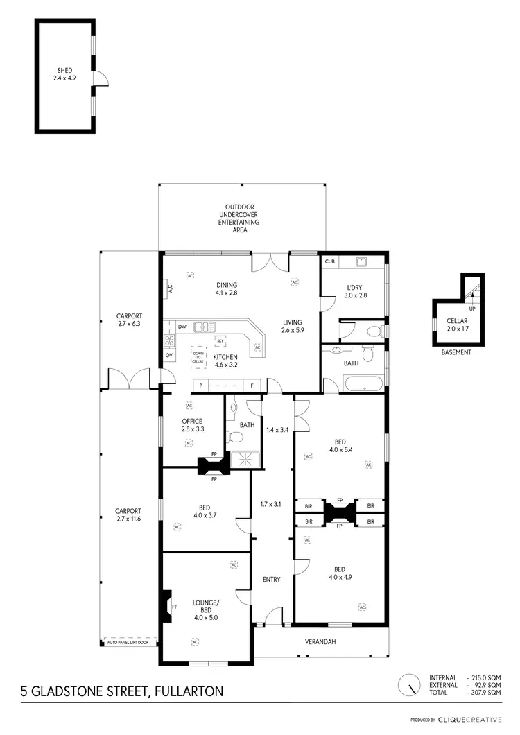 Floorplan of Homely house listing, 5 Gladstone Street, Fullarton SA 5063
