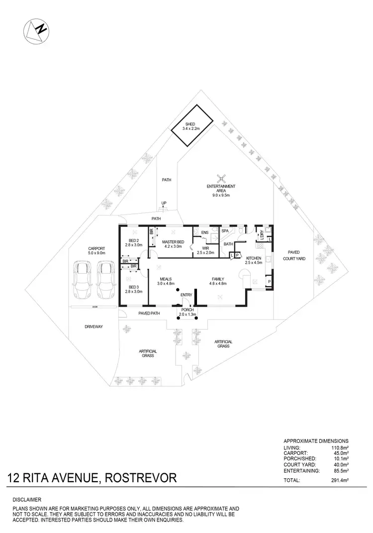Floorplan of Homely house listing, 12 Rita Avenue, Rostrevor SA 5073
